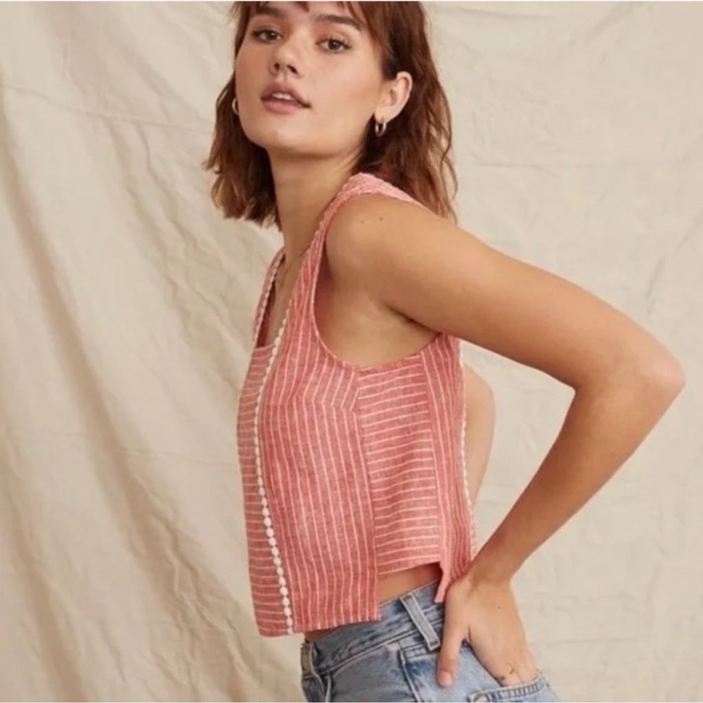 Marine Layer Stella tank top red